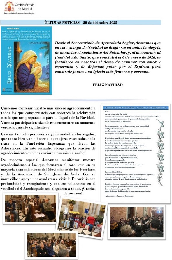 �ltimas Noticias del Curso 25/26 - 20 de diciembre de 2025